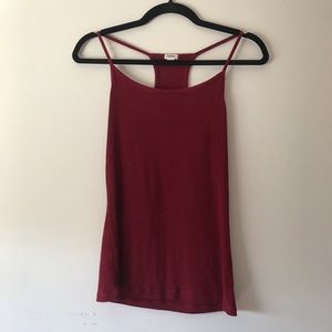 Garage Red Racer Back Tank Top